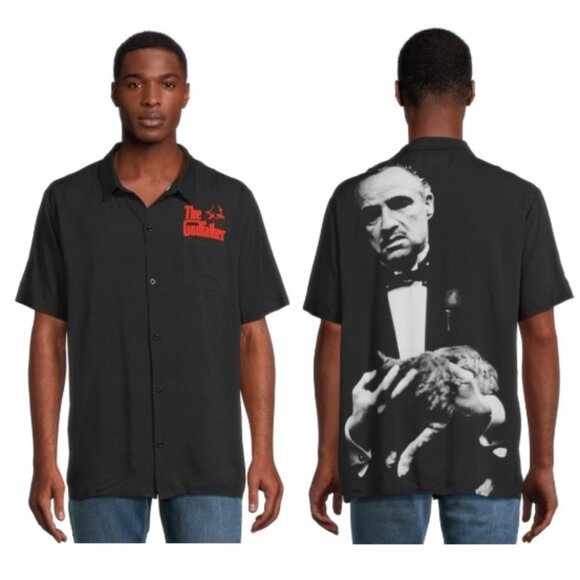 NWT The Godfather Men's Rayon Shirt with Short Sleeves Size S - Picture 1 of 8